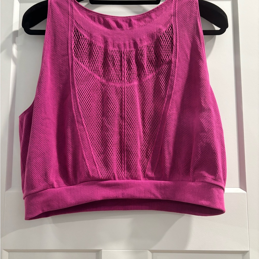 Free people/ for movement  Magenta Mesh Top